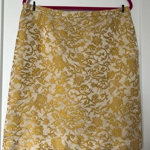 Banana Republic Brocade 100% Silk Pencil Skirt